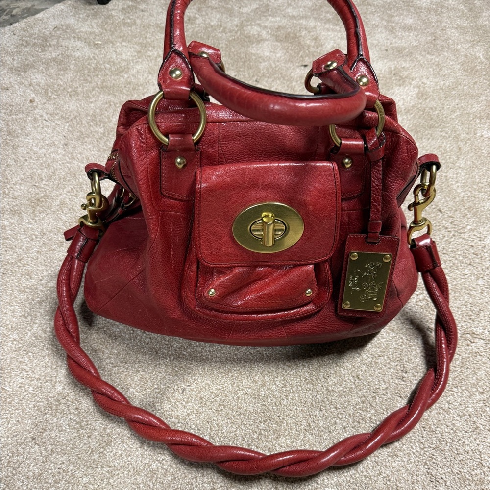 Coach Limited Edition Red Leather Kira Handbag. Style #13930